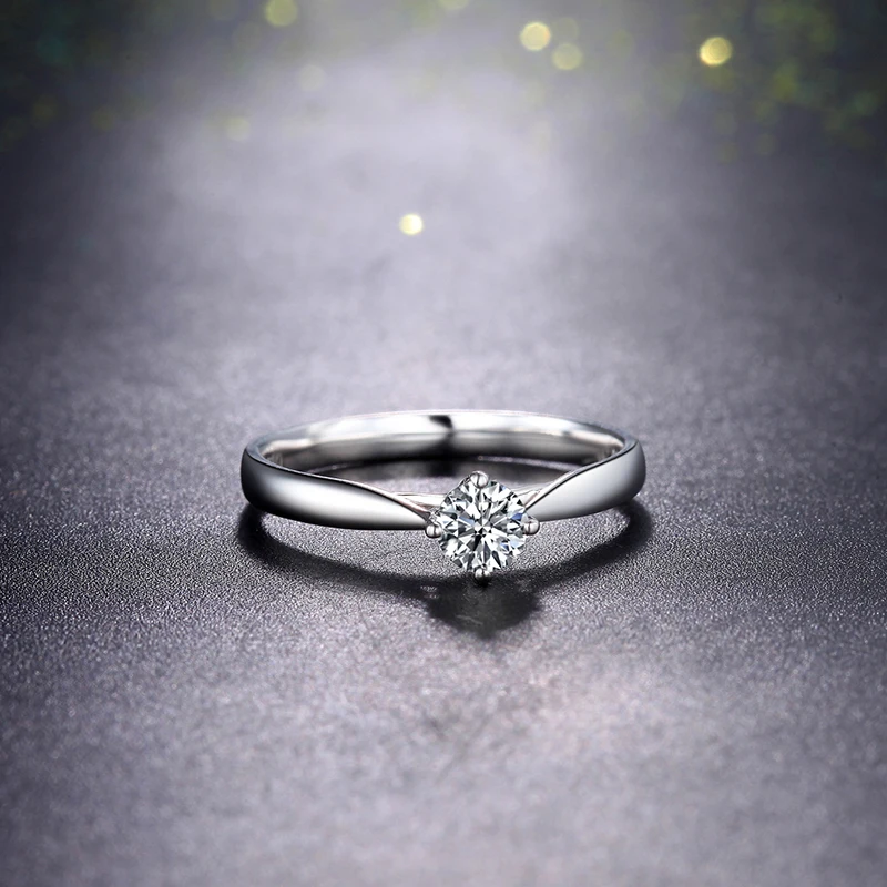 ZOCAI новый дизайн кольцо 0 30 CT/0 4 5 CT реальный бриллиант обручальное платина Pt950