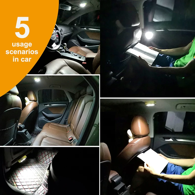 CNSUNNYLIGHT Car LED Interior Reading Light 0.8W Portable Mini Night Lamp Yellow Warm White For Cars Room Table Office Light (5)