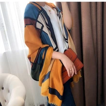 Royalmaybe шарф женский хлопок осень зима теплые цветы Желтый четыре сезона шали и обертывания теплые шарфы для женщин