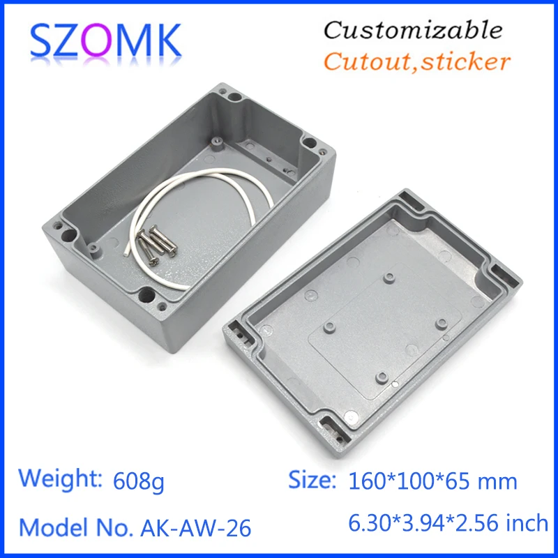 szomk IP66 die cast aluminum waterproof enclosure for electronics aluminum case waterproof equipment junction box  (4)