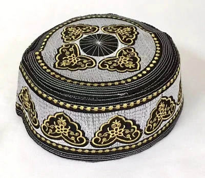 

20pcs/bag Black color muslim men caps islamic hats turban size 55,58,59 mix patterns