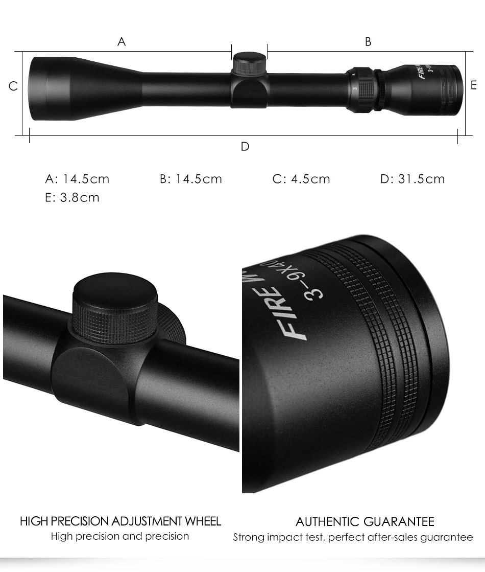 Pistola de Rifle ar ao ar Caça Livre Óptica Sniper Cervos Escopo Montar Trilho 3-9x40 Mil Dot 12 Cheap Lunetas Riflescopes