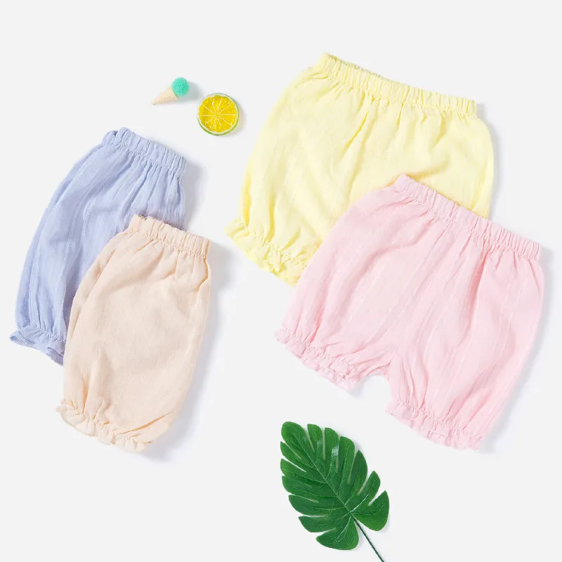 

Picturesque Childhood Casual Multicolor Newborn Shorts Child Loose and Comfortable Pants Candy Color Jacquard Weave clothes