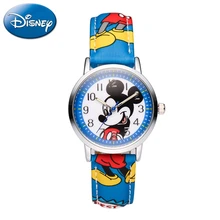 Mickey Minnie miški otroci ljubke vodoodporne ure Fantje dekleta modne priložnostne Otroške usnjene ročne ure Hapiness 14003