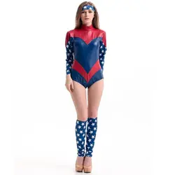Хэллоуин Косплэй Супермен играет Костюм Капитана Америка Мстители Необычные Платья вечерние производительность Для женщин пикантные