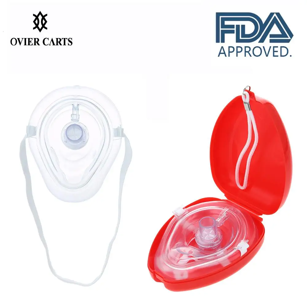 

1Pc CPR Resuscitator Rescue Mask Pocket CPR Breathing Fist Aid Mask With One-way Valve Mouth First Aid Supplies FDA Approved