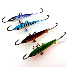 4pcs 18g 83mm color Spoon Metal Lures Ice Fishing Lures Brand Hard Bait Fresh Water Bass Walleye Crappie Fishing Tackle 023