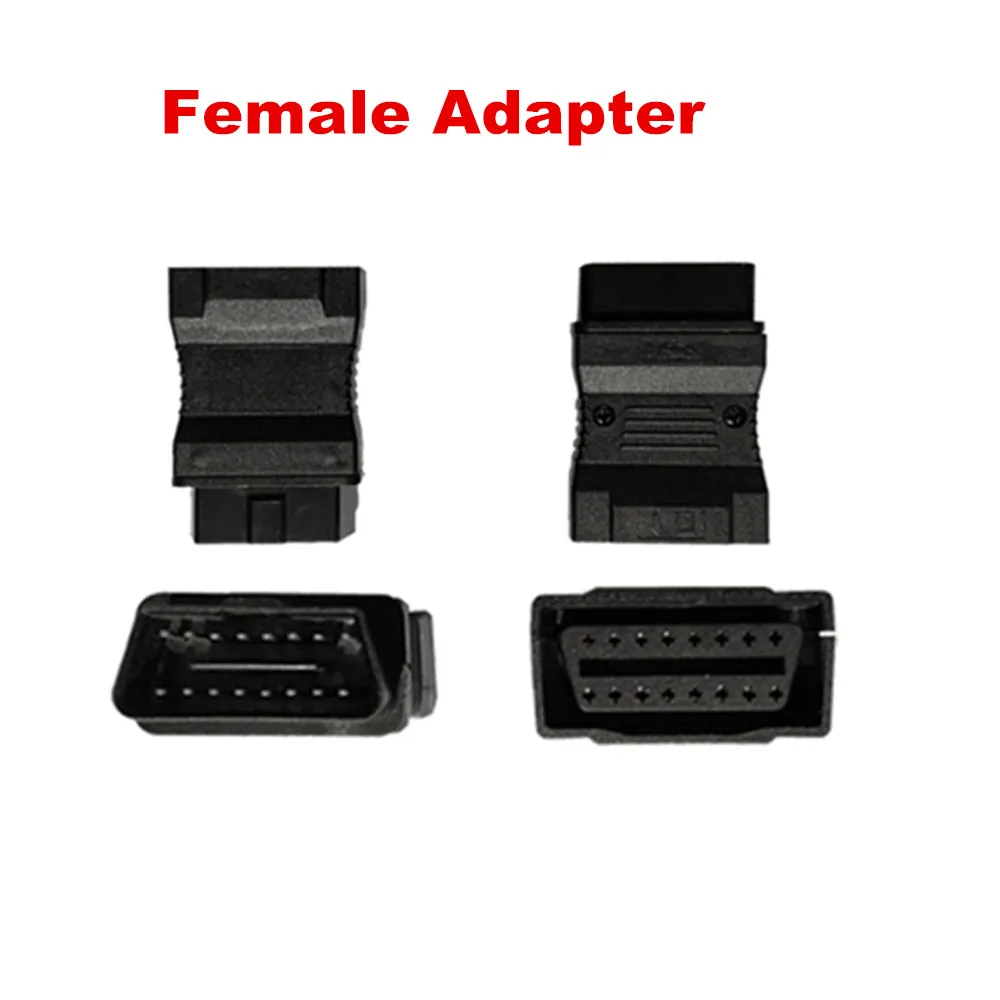 #*Cheap 20pcs DHL OBD2 Male OBD OBDII Cable Female To Female Adapter Car Diagnostic Tool Adapter Converter Cables Connector low price