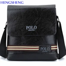 HENGSHENG POLO men bag with high quality PU leather men shoulder bags of fashion business men messenger bags men shoulder bag