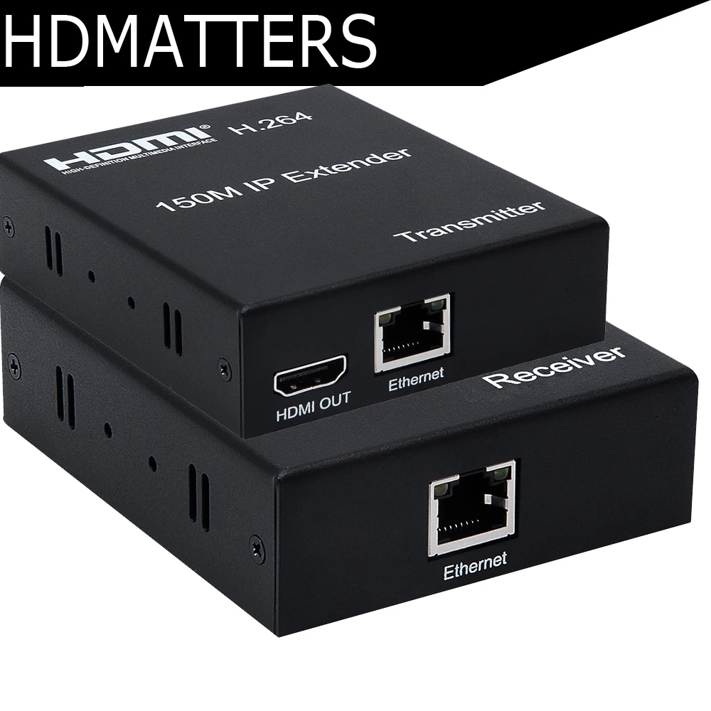 

HDmatters up to 150M HDMI Extender splitter over single cat5e/6 cable TCP/IP based (one TX to many RX supported)