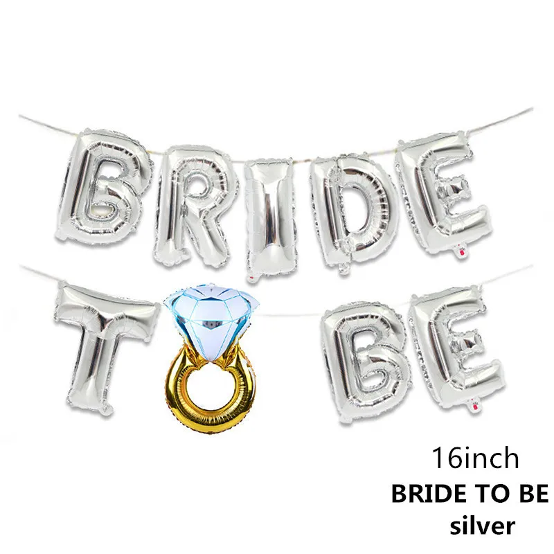 Модный Свадебный шар Круглые Конфетти воздушные шары с дизайном «сердце» украшения на день рождения для взрослых детей вечерние воздушный шарик - Цвет: Silver Bride to be