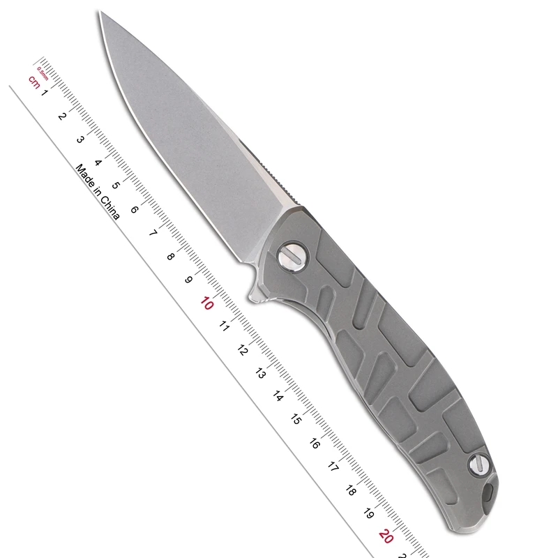 Складной нож GREEN THORN Flipper 95 M390 клинок с T-образной титановой ручкой походные