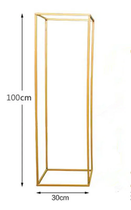 Демонстрационный цветок подставка подсвечник дорожный свинцовый стол Центральная металлическая Золотая подставка подсвечник-столбик для Свадебный канделябр - Цвет: gold 30x100