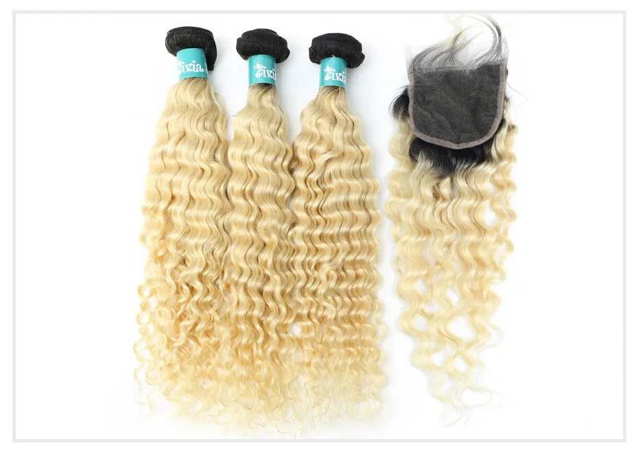 Color 1B 613 Bundles with Closure (1)