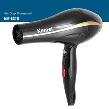 Kemei KM-8213 фен высокой мощности бытовой Анион Фен черный