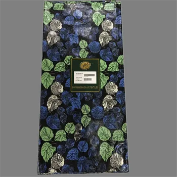 

Pretty African cotton leaves printed bazin lace fabric for wedding/party dress NBR33(5yards/lot)