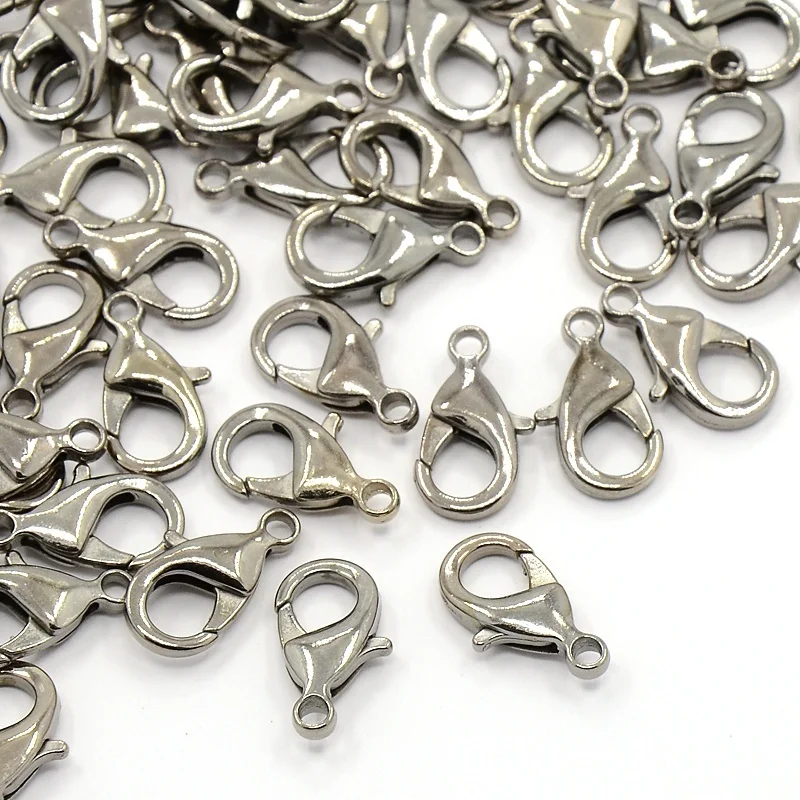 200pcs/lot 15x8mm Environmental Brass Lobster Claw Clasps DIY necklace