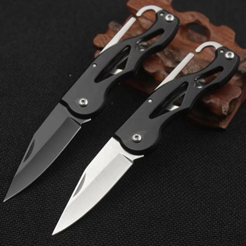 Multifunción plegable cuchillo portátil anillo Camping Mini pelador llavero rescate táctico de supervivencia al aire de caza