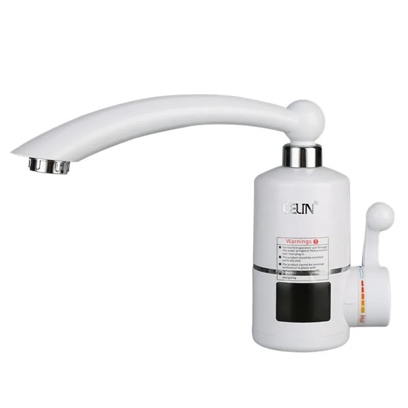 Instant hot water tap wallmount kitchen faucet with LED temperature