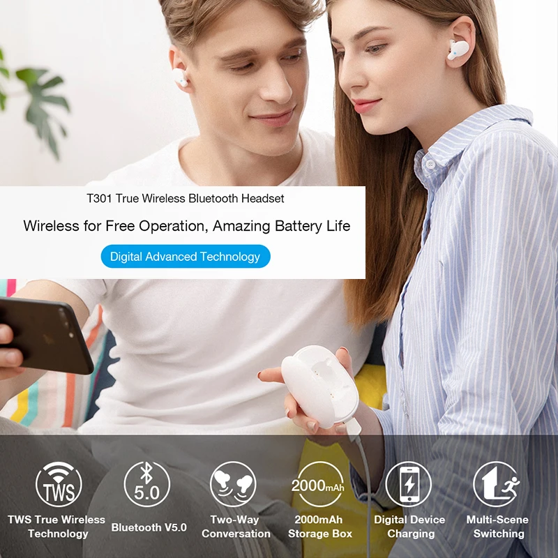 Roman Bluetooth 5 0 наушники TWS беспроводные Blutooth Handsfree спортивные с упаковкой|Наушники и