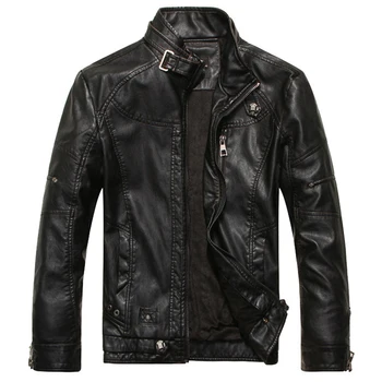 

Dropshipping High Quality Men Leather Jacket Mens Jackets & Coats jaqueta de couro masculina Male Motorcycle Jacket MY026