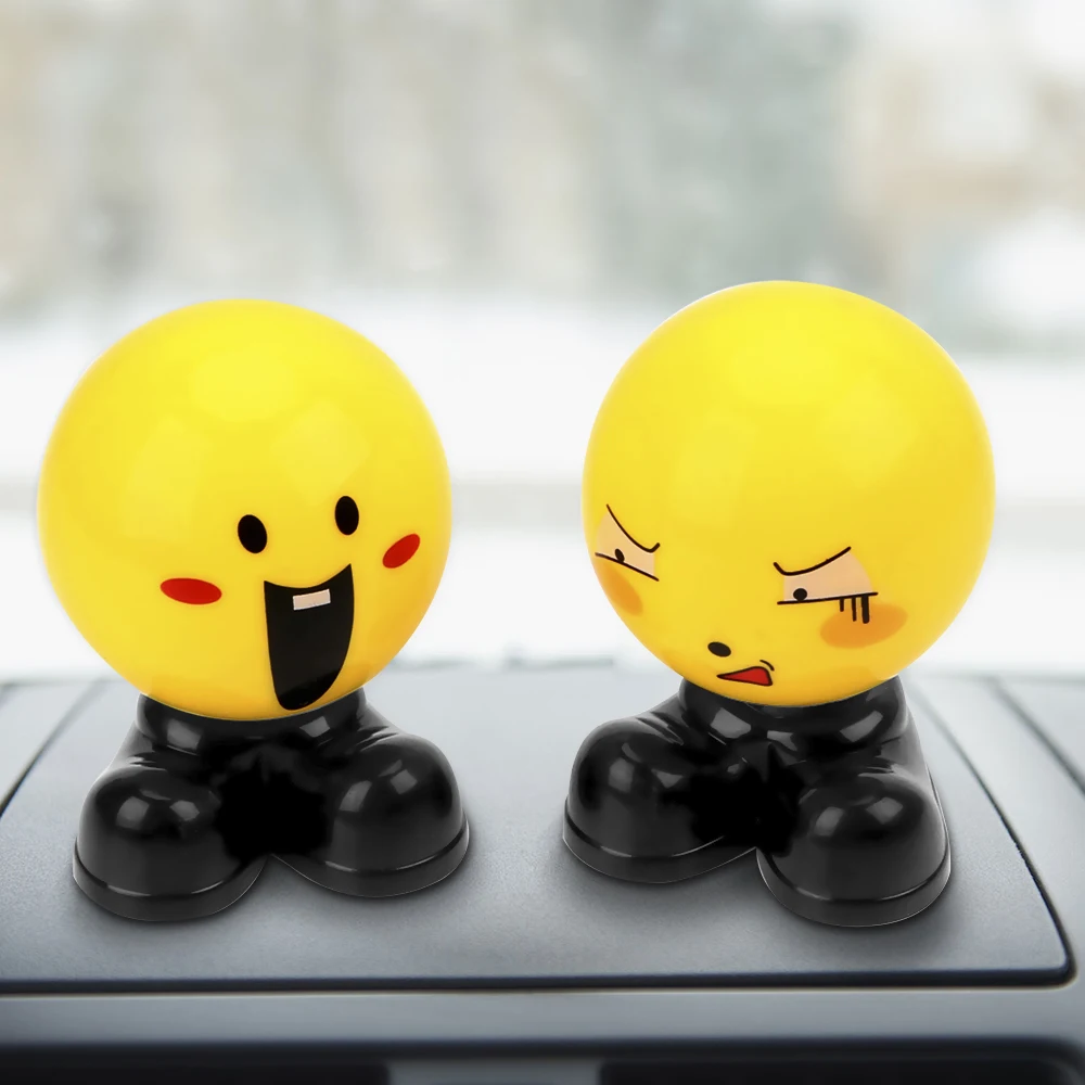 

Cute Expression Car Ornament Swinging Head Lovely Dolls Dashboard Decoration Shaking Head Dancing Toys Interior Accessories