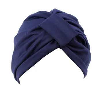 

Hat Muslim Polyester Women India Africa Muslim Elastic Turban Cap muslim Hat Head Scarf Wrap high quality hot sale c0412