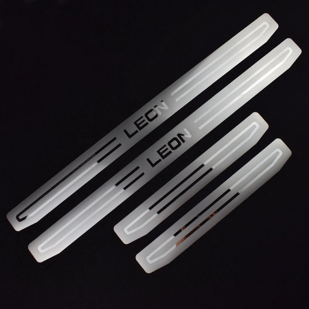 

Car Stainless Steel Door Sills Scuff Plate for SEAT LEON 2014-2019 Dual Tone Door Sills