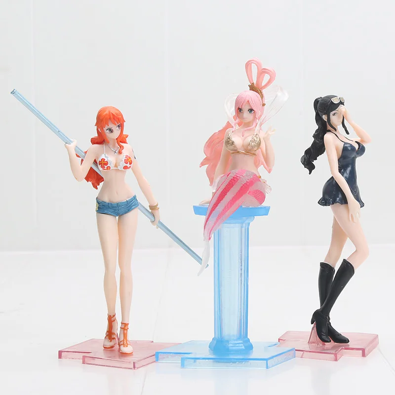 

One Piece Styling Girls Selection Figure Nami & Nico & Shirahoshi Rebecca PVC Action Figure Collection Model Toy 13-16cm