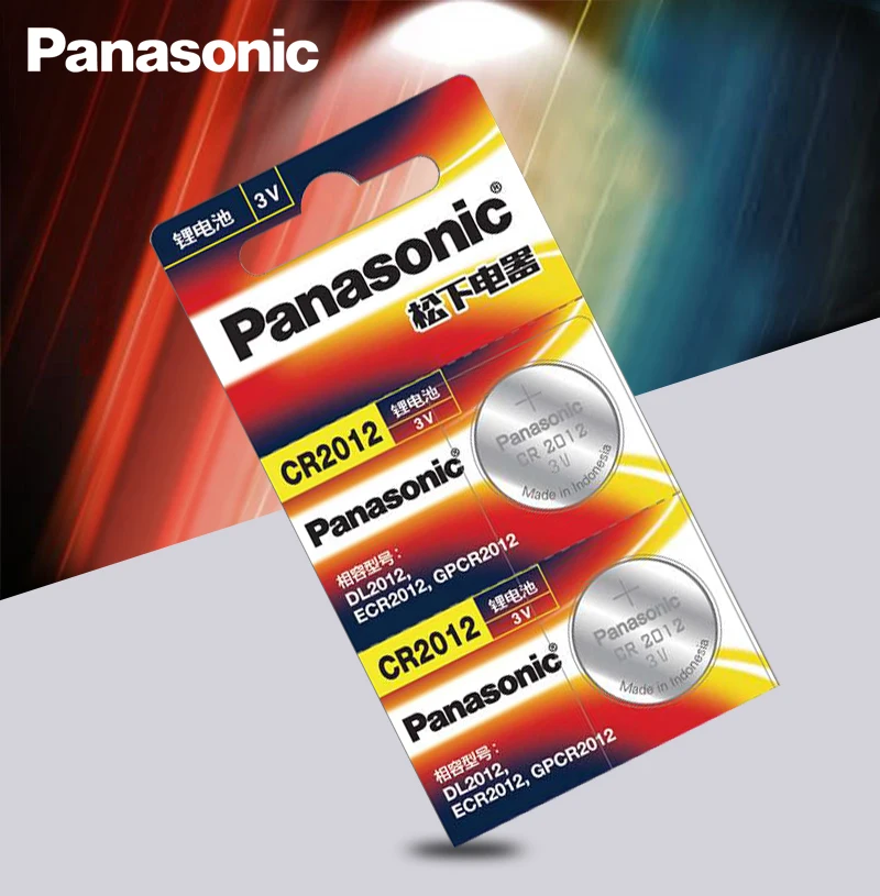 2 шт. оригинальный бренд новый аккумулятор PANASONIC cr2012 3v кнопочные батареи для монет для часов компьютера cr 2012