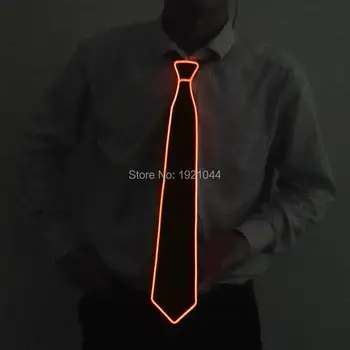 

2019 NEW Design Light Up EL wire Neck Tie glowing wedding Neck Tie For Evening Party Decorative Fashion Men's Colourful Tie