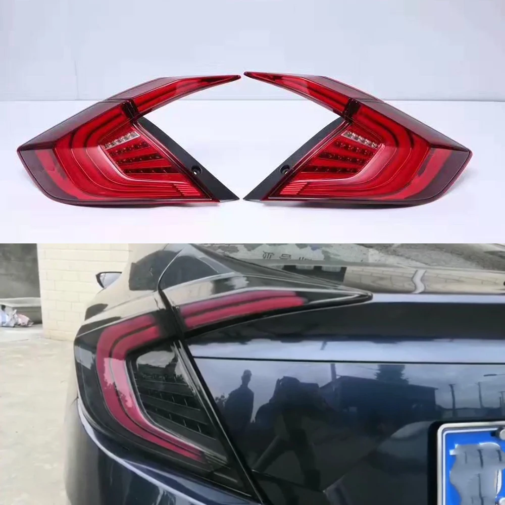 Для Honda Civic задние светильник s 10th седан 2016 2017 2018 2019 светодиодный автомобиль хвост