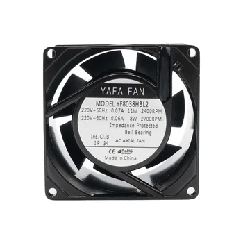 

220v ball bearing 80x80x38mm 8cm double ball bearing high speed axial fan ventilator fan air vent YF8038