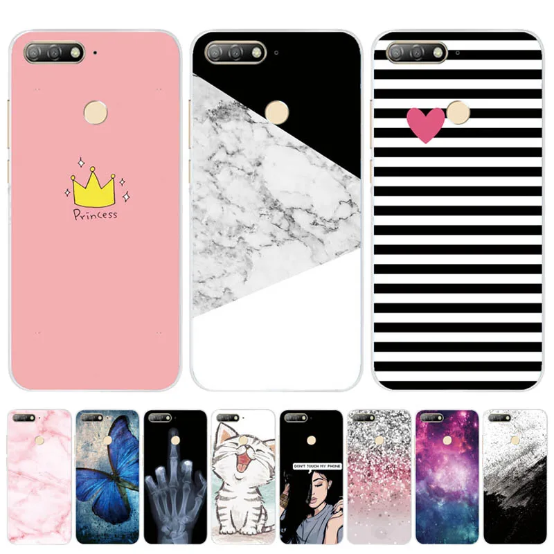 

For Huawei Honor 7C Case Cover 5.7" Soft TPU Silicone Bumper on Honor 7C Cases for Huawei Honor 7C AUM-L41 Phone Case Back Cover
