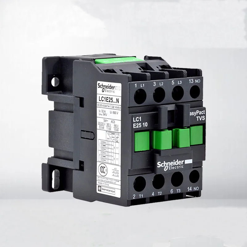 

Schneider Electric AC Contactor Normally open LC1E2510M5N / LC1E2501M5N Normally closed 25A AC220V