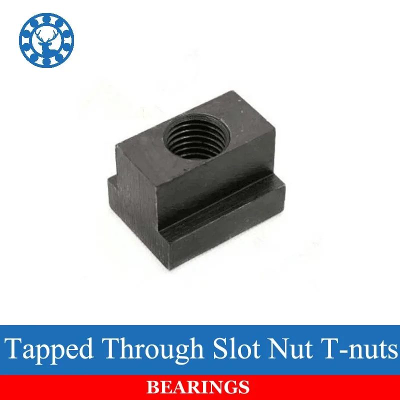 2Pcs M6 M8 M10 M12 Black Oxide Finish Grade 8.8 Carbon Steel T Slot Nut