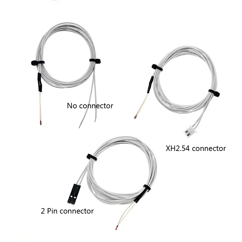 NTC 3950 100 K الثرمستورات مستشعر حرارة مع 1 M الأسلاك و 2Pin XH2.54 ل RepRap 3D طابعة Heatbed HotEnd مندل prusa J-رئيس