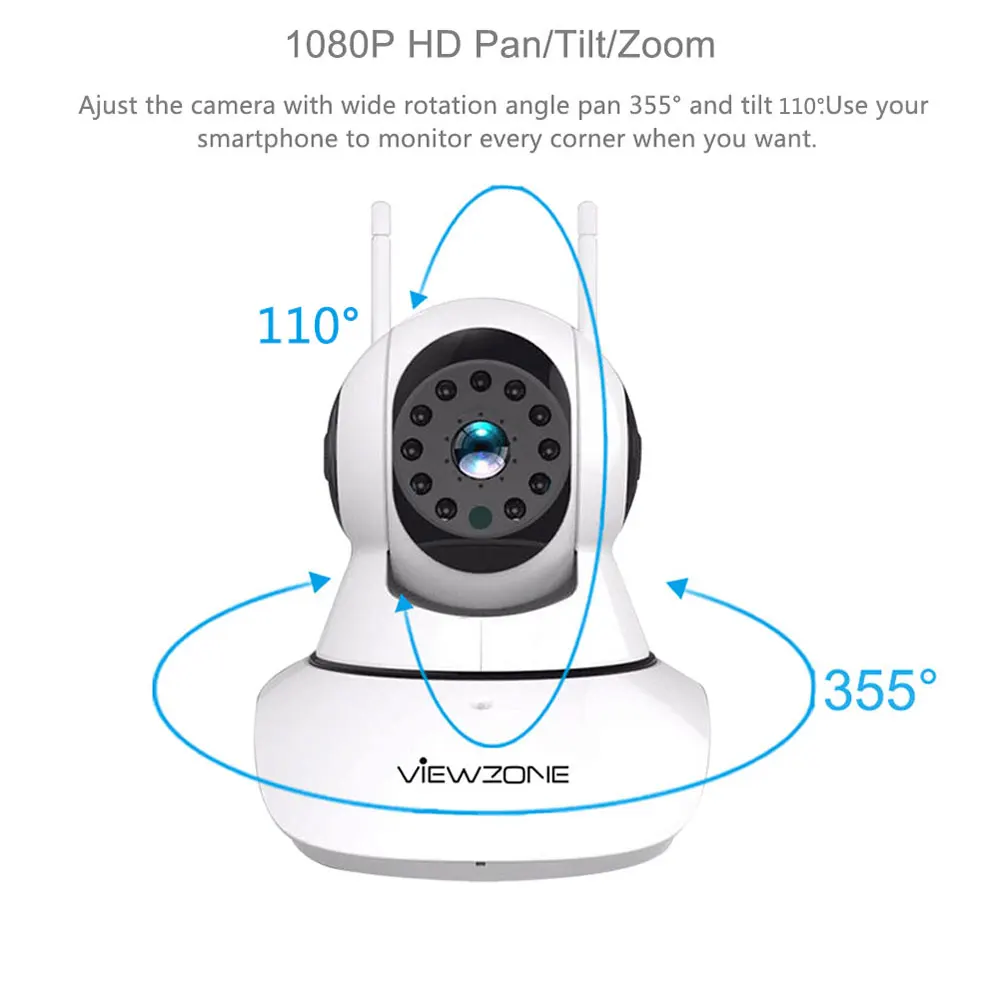 Surveillance Security ip camera 1080P HD compatible with alarm sensors Wifi Wireless IR Night Vision decorations for home 3