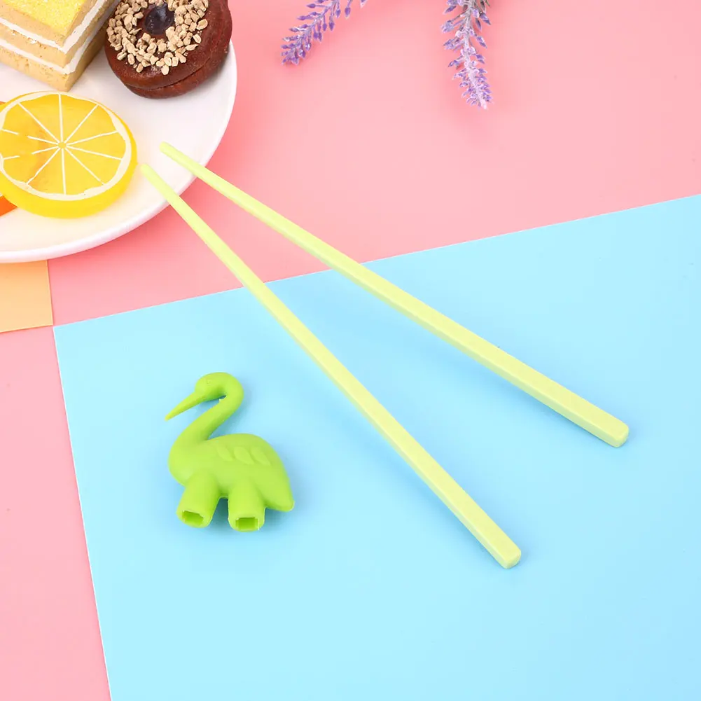 Детские палочки для еды мультфильм Фламинго стиль начинающих еда инструмент для еды Творческий обеденный стол Мультяшные палочки для еды простота использования