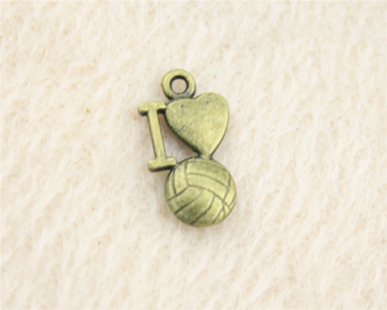 

89 шт./лот 16*9 мм старинная бронза I сердце волейбол Подвески DIY ювелирные изделия для браслета ожерелья серьги