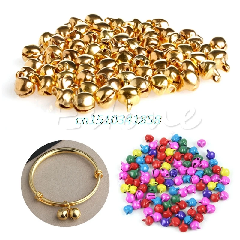 

Wholesale 100pcs Small Bell Craft Jewelry Wedding Charms 6mm Bead Findings #Y51#