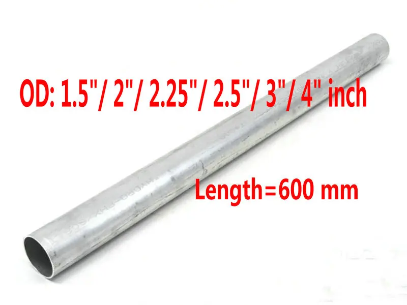 

38/51/57/63/76/102mm Length 600 mm Straight Turbo Intercooler Pipe Piping Aluminum Tube Tubing OD 1.5"/2"/2.25"/2.5"3"4" inch