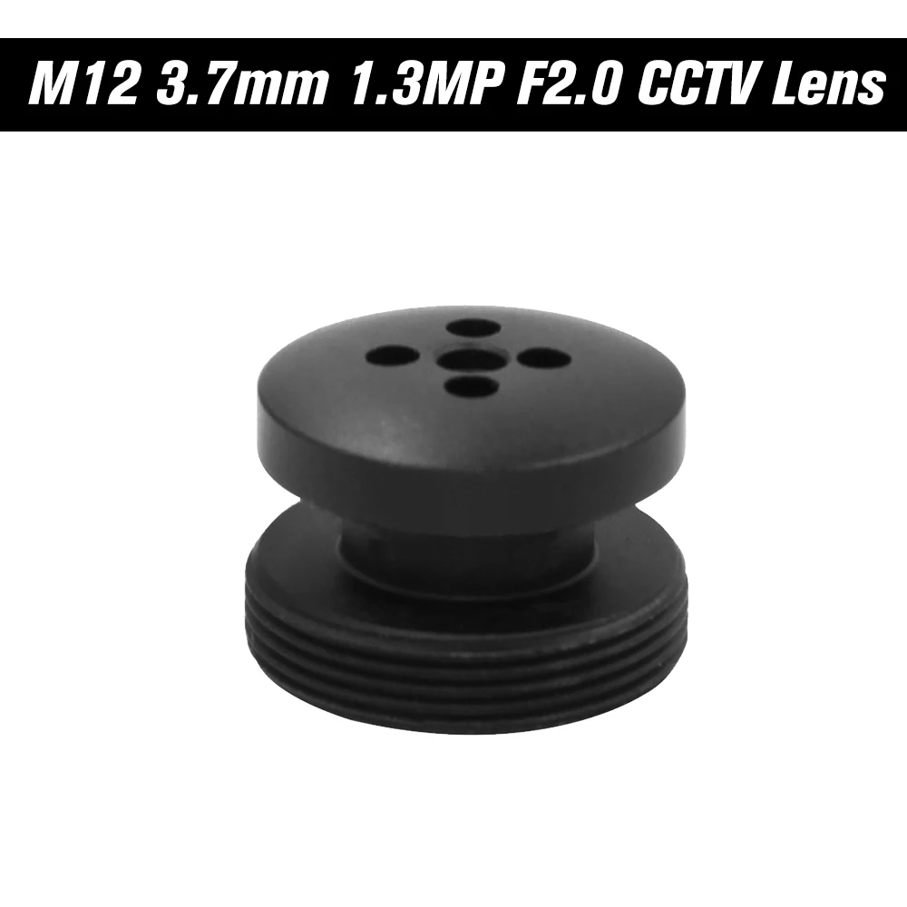 3,7 мм M12 кнопка-объектив M12 крепление 1,3 мегапикселя 80 градусов горизонтальный угол обзора F2.0 фиксированная диафрагма для камер видеонаблюдения