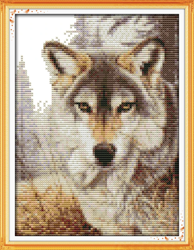 Needlework DMC color Wolf Cross stitch Sets For Embroidery kits wolf animal pattern Count Cross-Stitch Home wall decor | Дом и сад