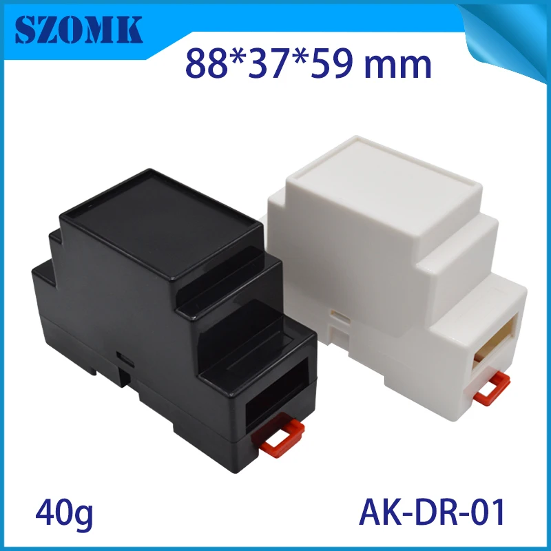

4 pcs, 88*37*59mm szomk high quality plastic din rail enclosure for electronic diy plastic housing distribution box