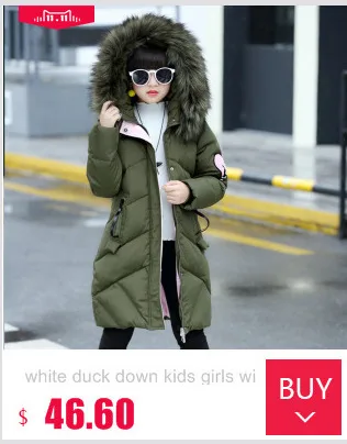 big little girls winter coat children's parkas winter jackets character fur hooded long girls coats and jackets red blue pink