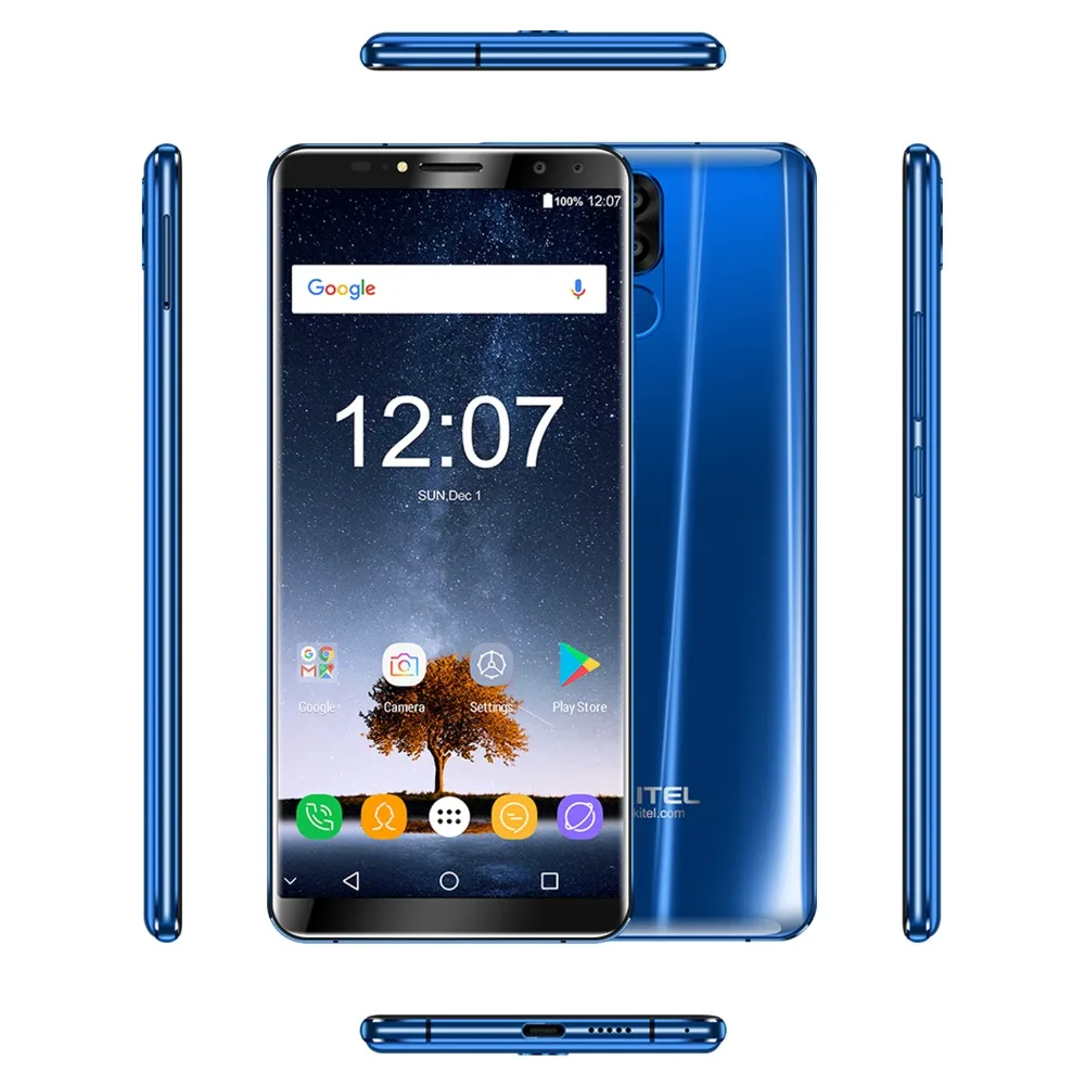 Oukitel K6 6300mAh Battery 5V3A Fast Charge6.0'' 18:9 Face ID 6GB 64GB MT6763 Octa Core Smartphone 4G Fingerprint 21MP+13MP 4Cam
