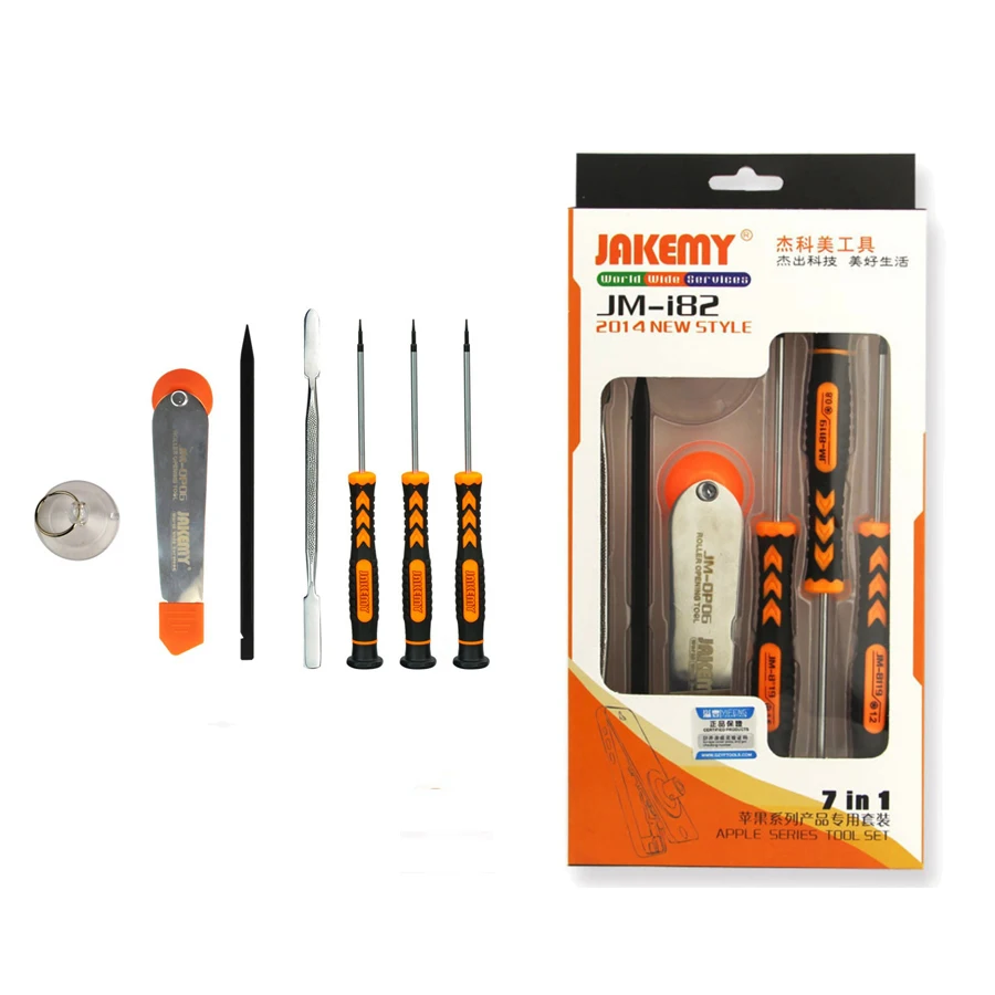 

Professional JM-I82 7 in 1 Disassemble Metal spudger opening tools set screwdriver kit for iphone 5/5s/6/6s/ipad repair tools