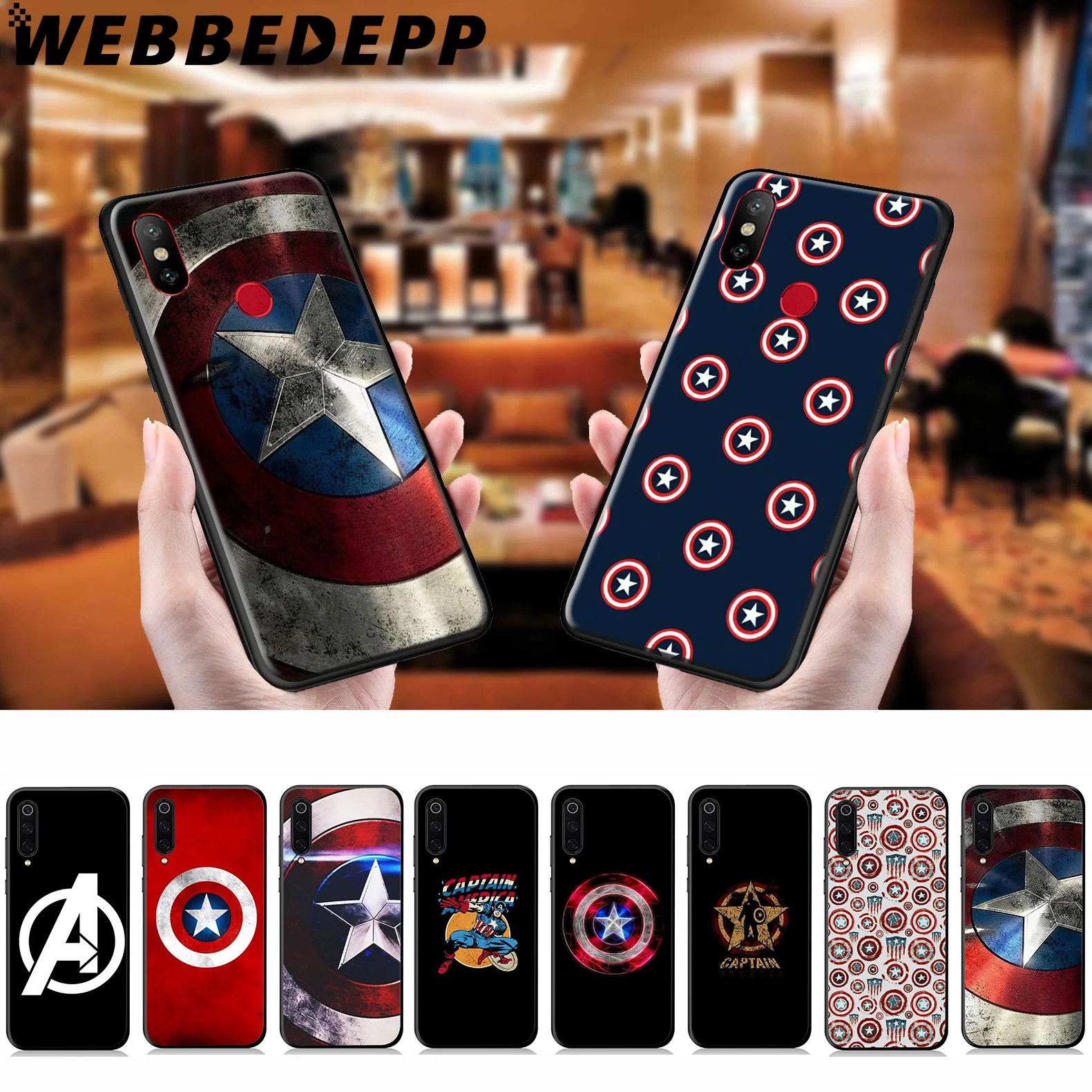 WEBBEDEPP Captain America Caps мягкий чехол для Xiaomi Mi 9T 9 8 SE 6 A1 A2 A3 Lite MiA1 MiA2 MiA3 F1 MAX 3 Mi8 CC9E CC9 |
