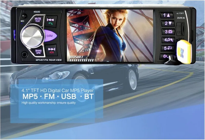4,1 дюймов Авто ленты Bluetooth Зеркало Ссылка для телефона Android MP5 плеер автомобильное радио авто радио FM/USB/SD/TF радио кассетный плеер